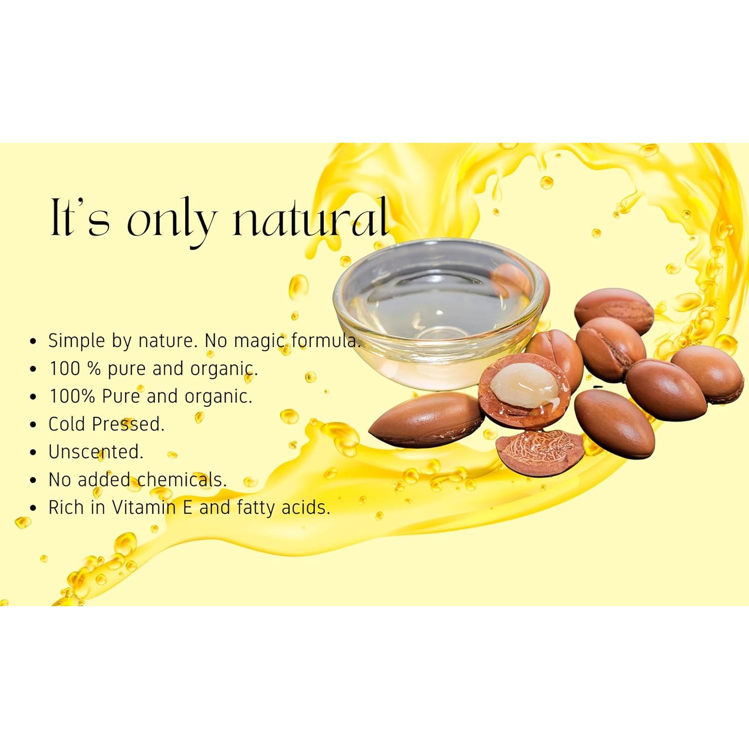 Aceite de Argán Orgánico Puro Oasis Blossom 50 ml - Hidratante Facial y Capilar