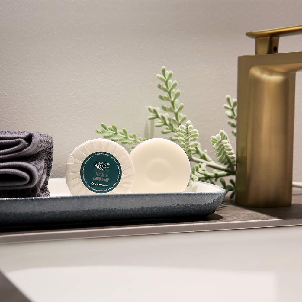 Jabón Redondo OPPEAL de Aceite de Marula 14.17 g - Aroma Ámbar - Pack 120