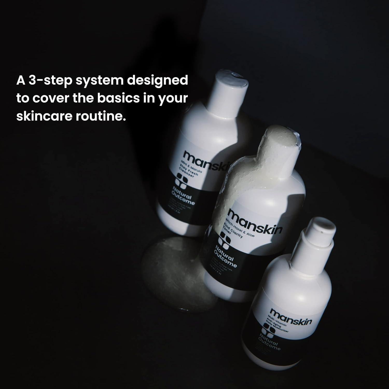 Kit de Cuidado Facial para Hombres Natural Outcome - 3 Pasos