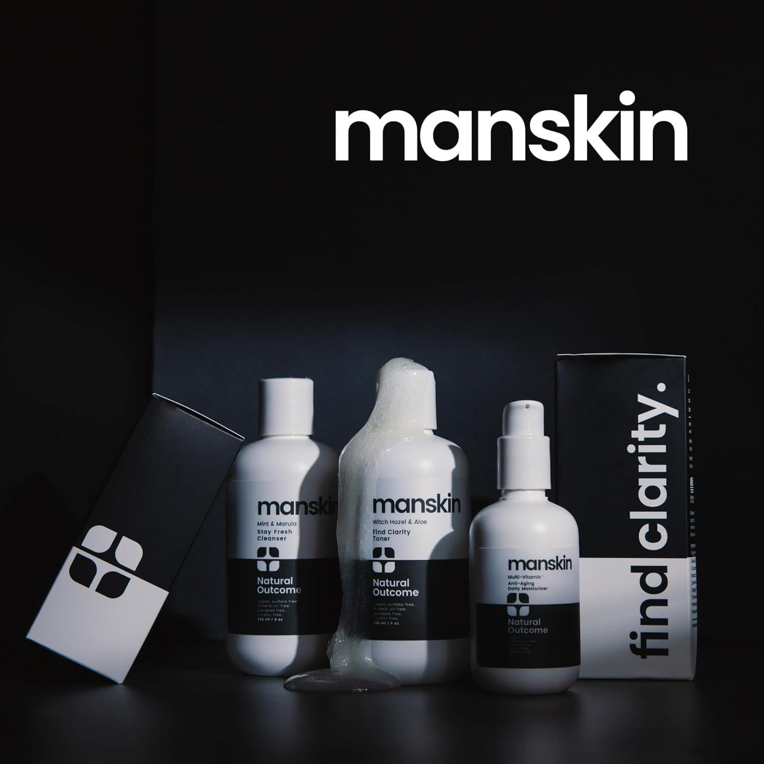 Kit de Cuidado Facial para Hombres Natural Outcome - 3 Pasos