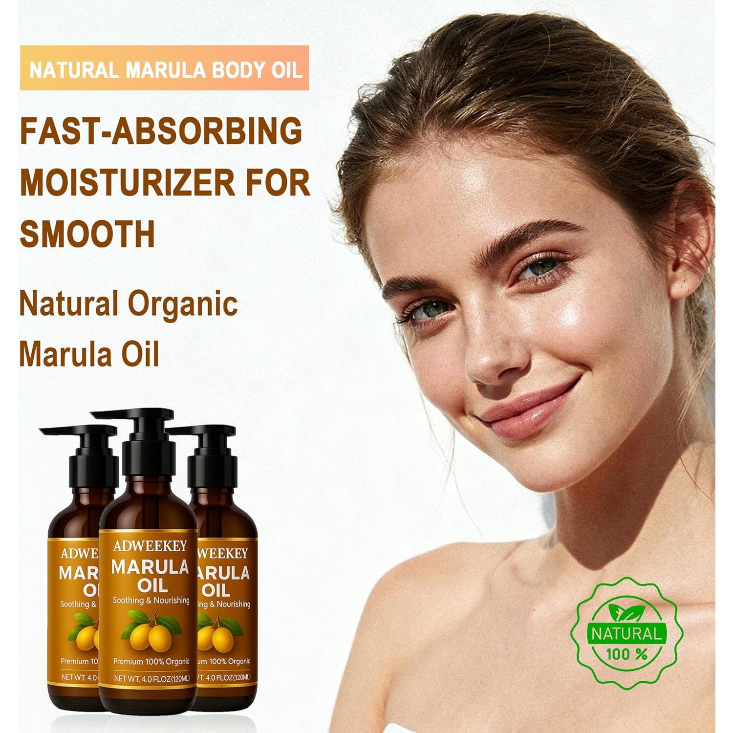 Aceite de Marula Orgánico Adweekey 120 mL Hidratación Rápida