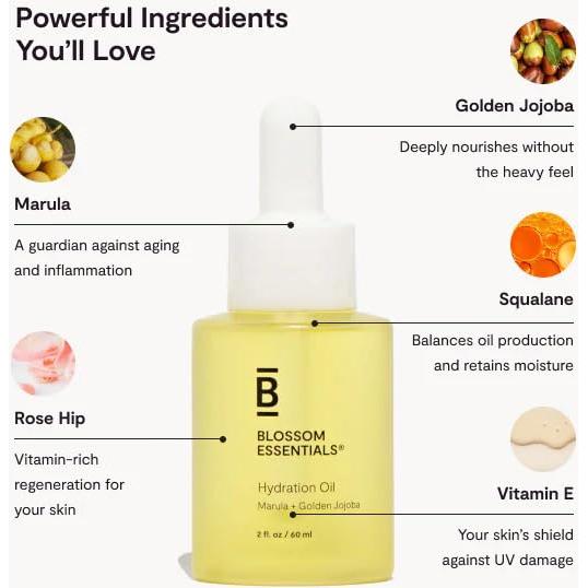 Aceite Hidratante Blossom Essentials 56.7g - Antioxidantes y Vegano