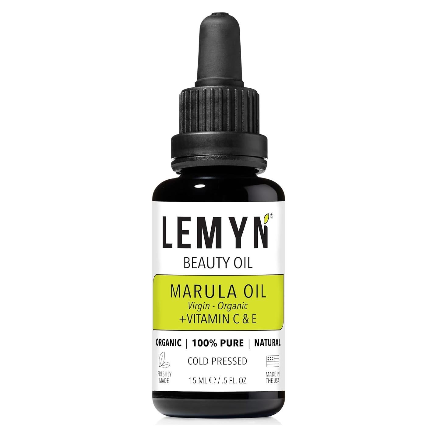 Aceite Facial de Marula Virgen Lemyn Organics 15 ml - Hidratante Antienvejecimiento