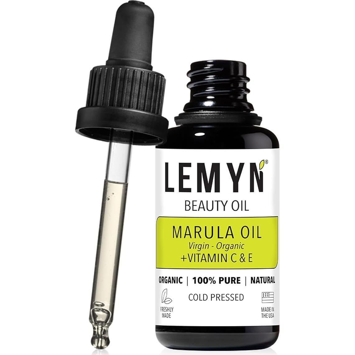 Aceite Facial de Marula Virgen Lemyn Organics 15 ml - Hidratante Antienvejecimiento
