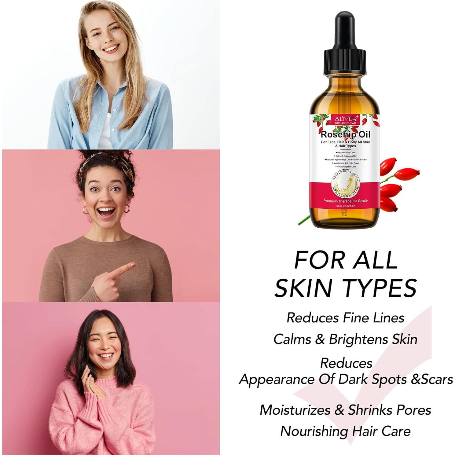 Aceite de Rosa Mosqueta Orgánico 100% Puro - 2 Piezas