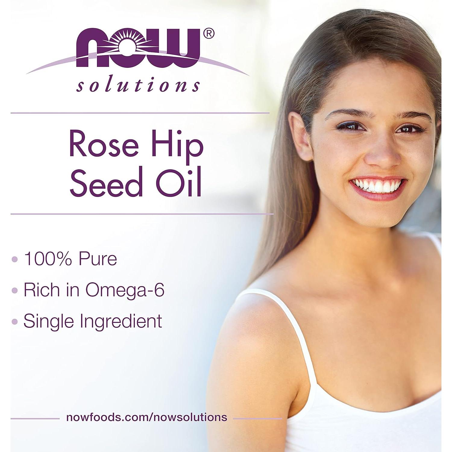 Aceite de Semilla de Rosa Mosqueta NOW 100% Puro 200g