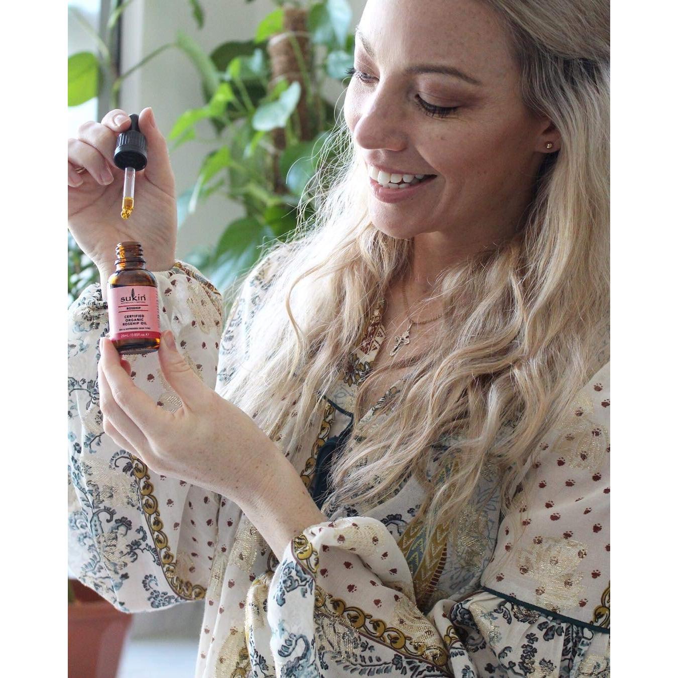 Aceite de Rosa Mosqueta Orgánico Sukin 25.4 ml - Hidratante y Antienvejecimiento