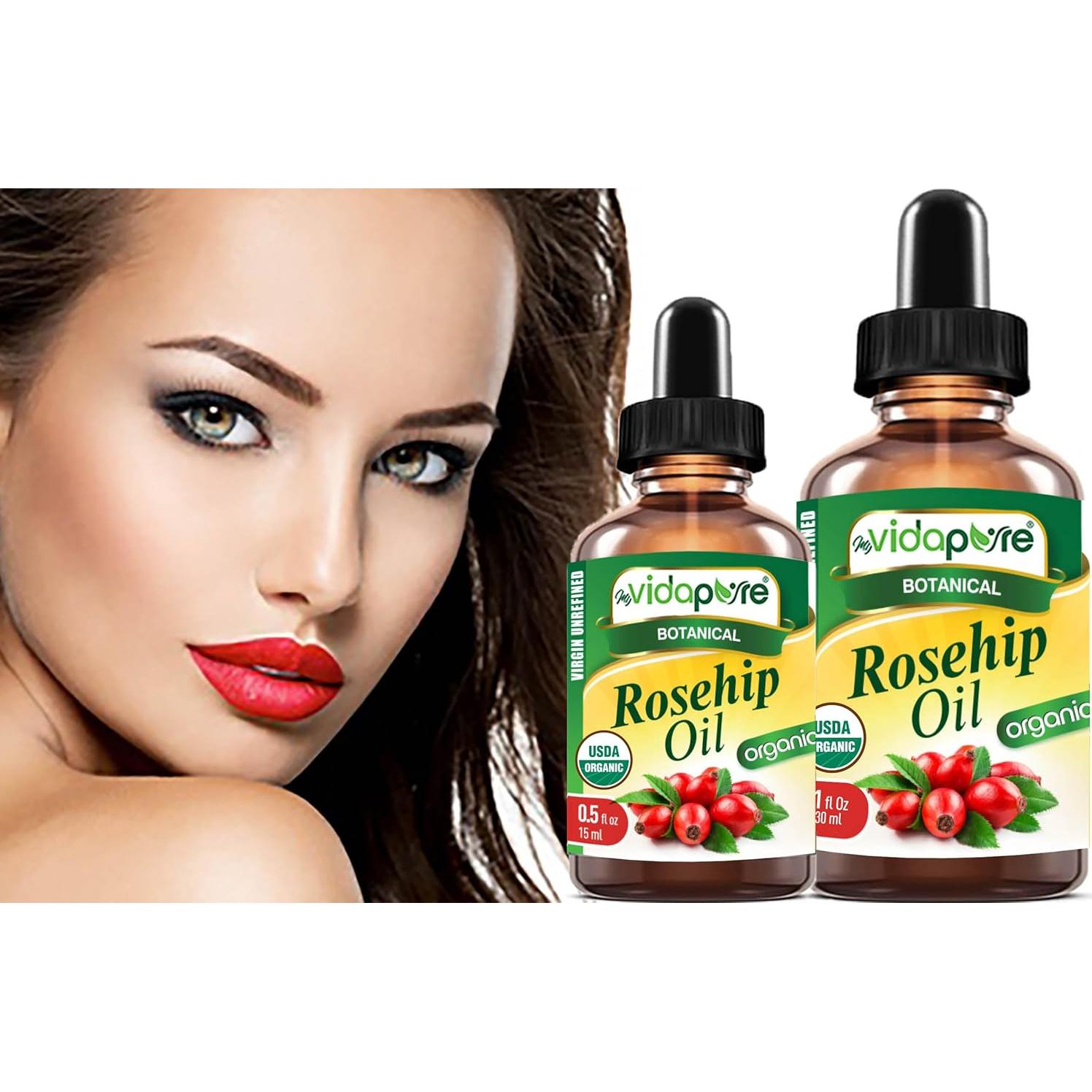 Aceite de Rosa Mosqueta Orgánico myVidaPure 14.79 ml Puro Virgen