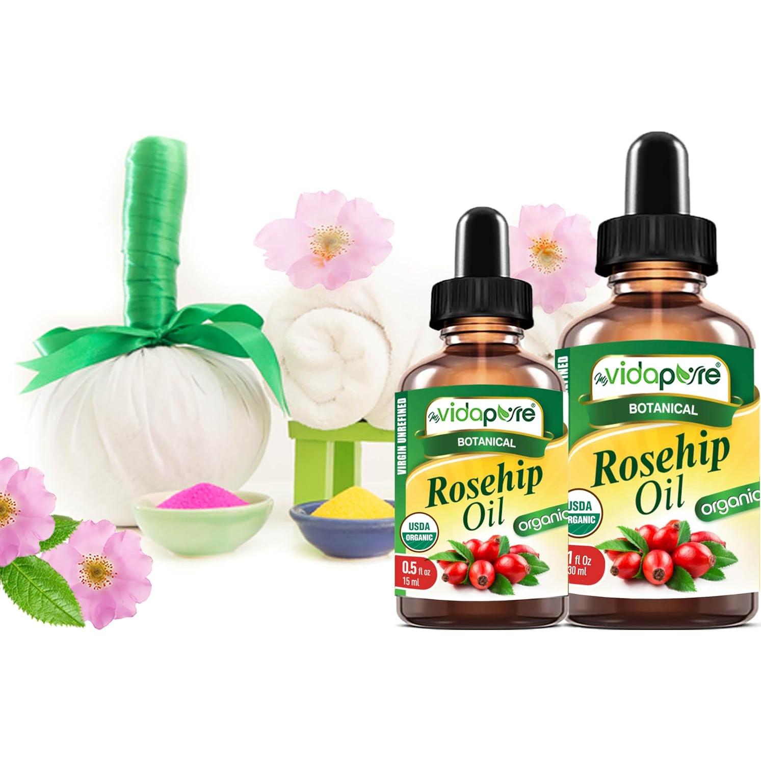 Aceite de Rosa Mosqueta Orgánico myVidaPure 14.79 ml Puro Virgen