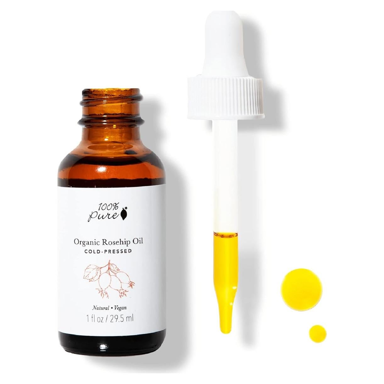 Aceite de Rosa Mosqueta Orgánico 100% Puro 28.35g Hidratante