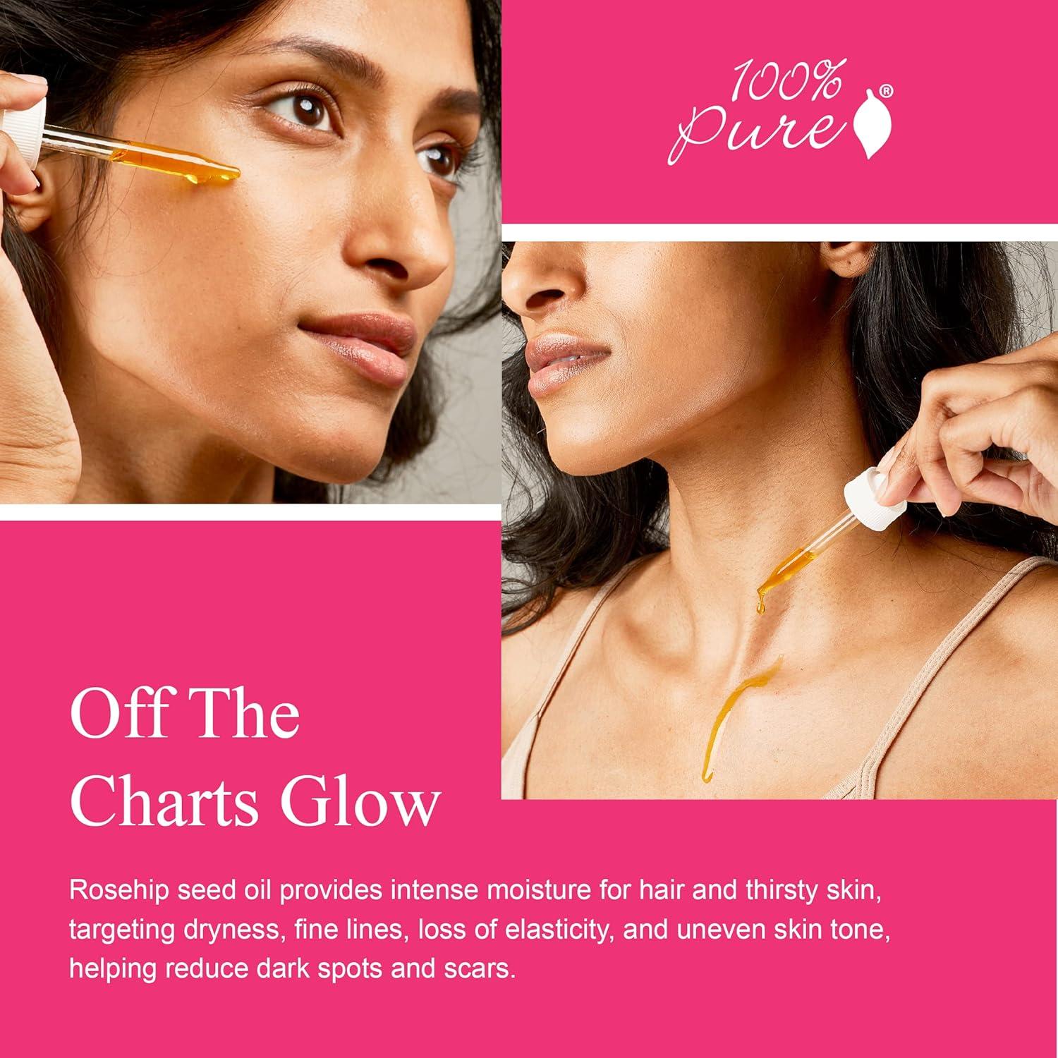 Aceite de Rosa Mosqueta Orgánico 100% Puro 28.35g Hidratante