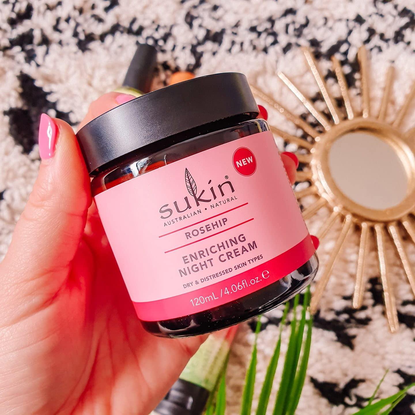 Crema Nocturna Enriquecedora Sukin Rosa Mosqueta 115 ml