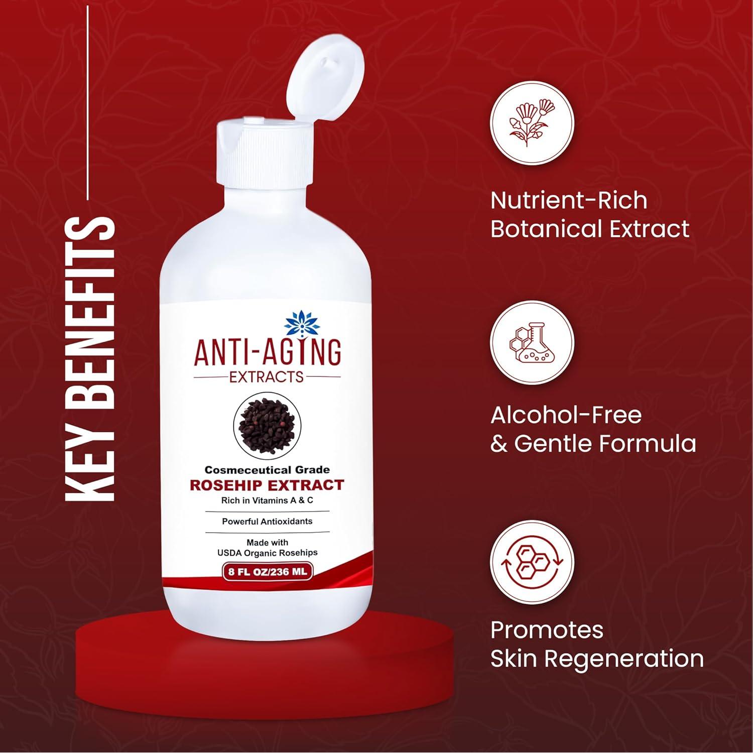 Suero de Rosa Mosqueta 236.6 ml - Hidratante Antienvejecimiento