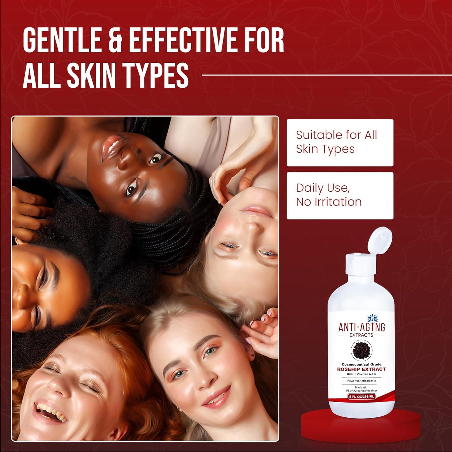 Suero de Rosa Mosqueta 236.6 ml - Hidratante Antienvejecimiento