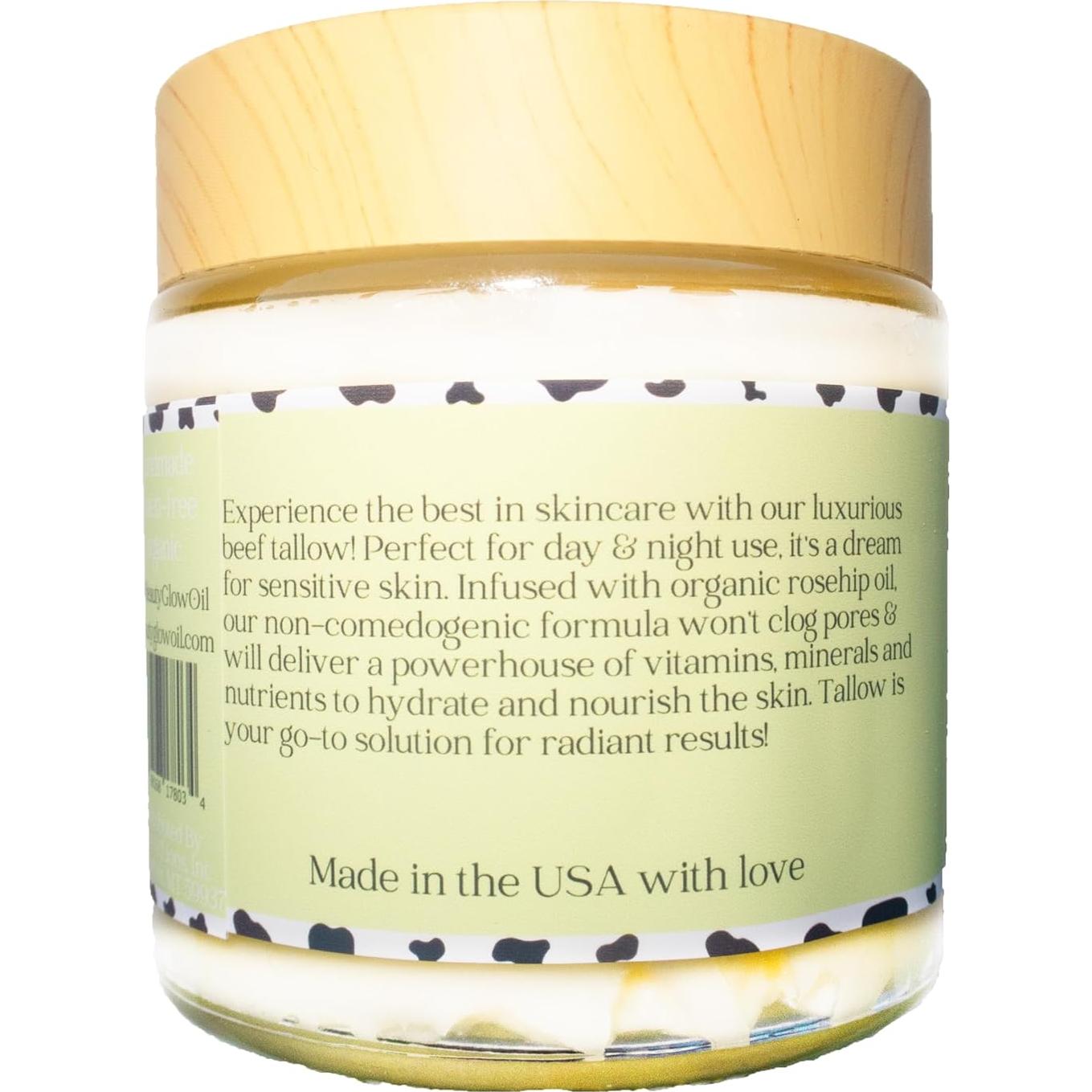 Manteca de Res Orgánica Beauty Glow 113g + Aceite de Rosa Mosqueta