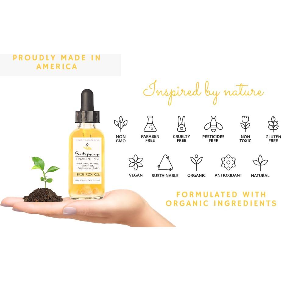 Aceite Facial Orgánico de Incienso Holistic Apothecary 30ml