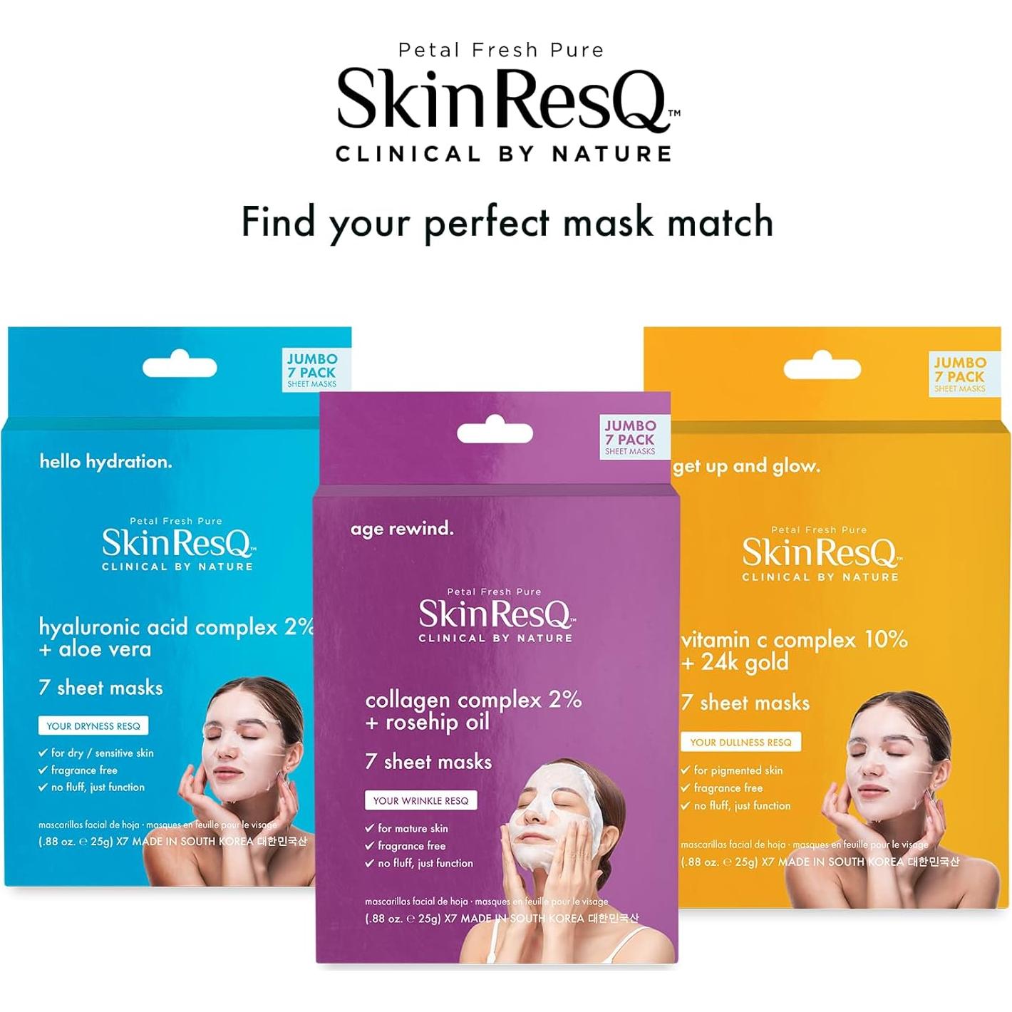 Mascarilla Facial Coreana Petal Fresh Skin ResQ 7 Unidades