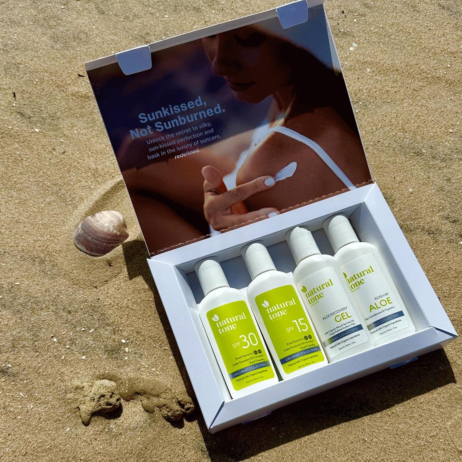 Kit de Cuidado Solar Orgánico Natural Tone - SPF 30 y 15