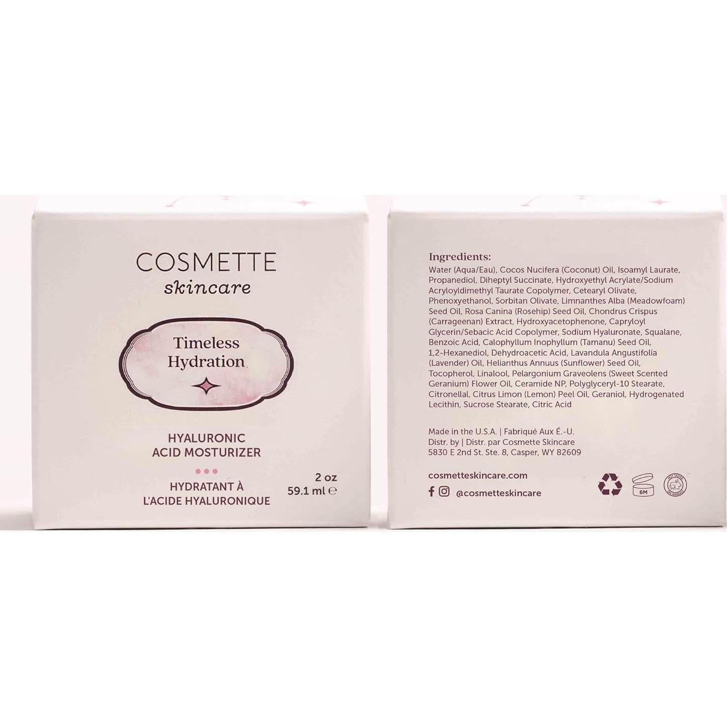 Crema Hidratante Facial Cosmette 59 ml - Anti Envejecimiento Vegana