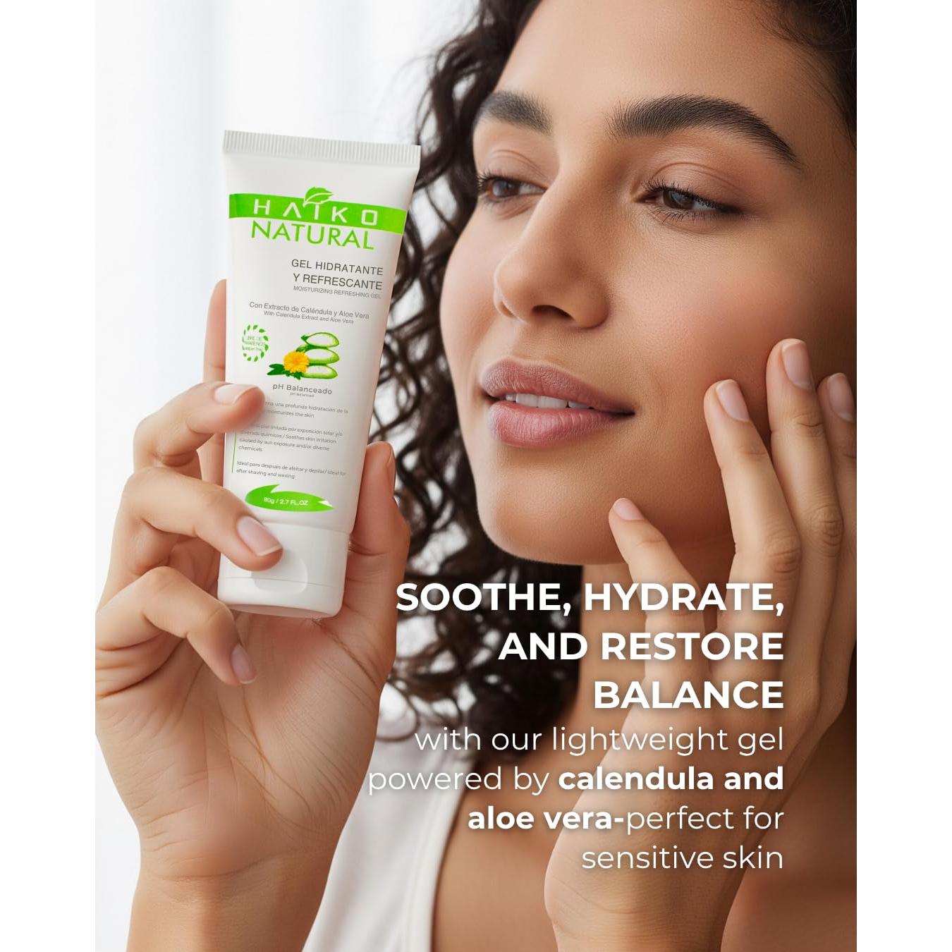 Gel Calmante Hidratante Haiko Natural con Caléndula y Aloe Vera 80 ml