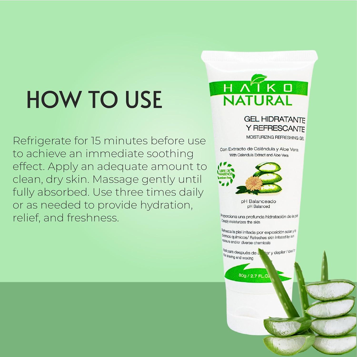 Gel Calmante Hidratante Haiko Natural con Caléndula y Aloe Vera 80 ml