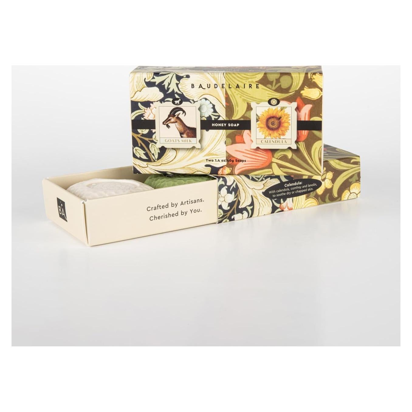 Jabón de Leche de Cabra y Miel Baudelaire 39g - Cuidado Piel