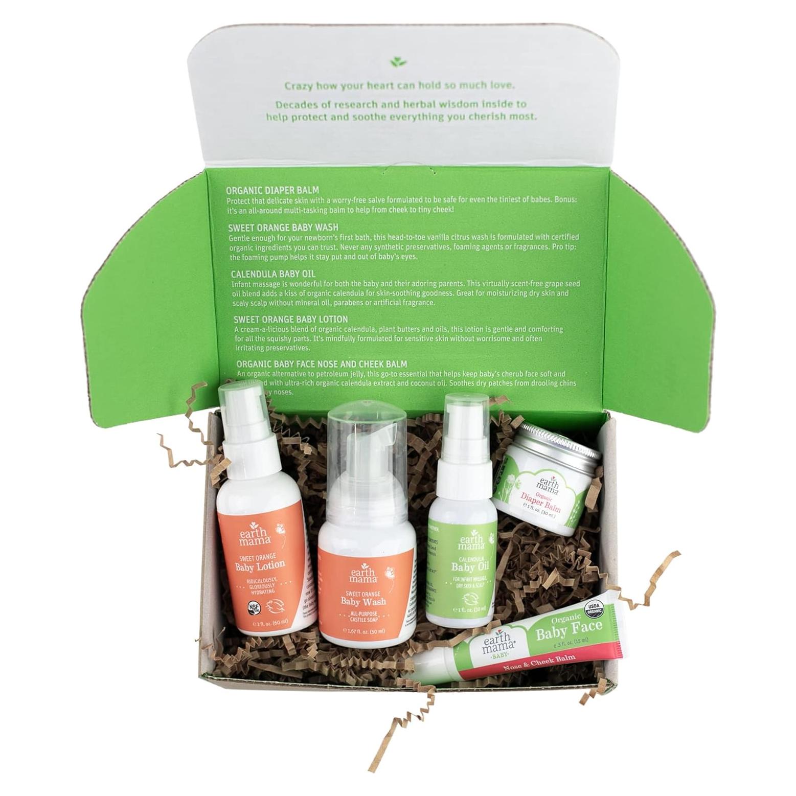 Set de Cuidado de Piel para Bebés Earth Mama - 5 Piezas Orgánicas