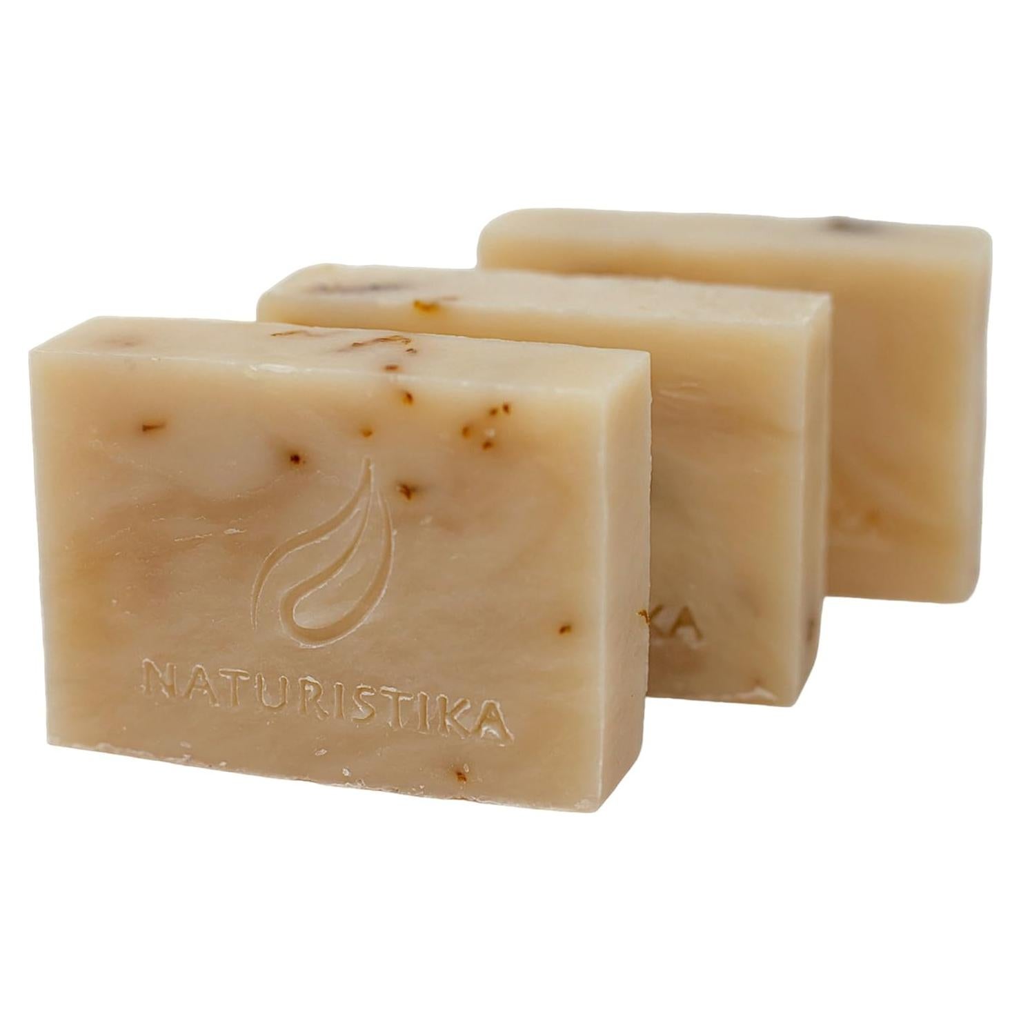 Jabón Natural de Aloe y Caléndula - Paquete de 3 Barras Veganas