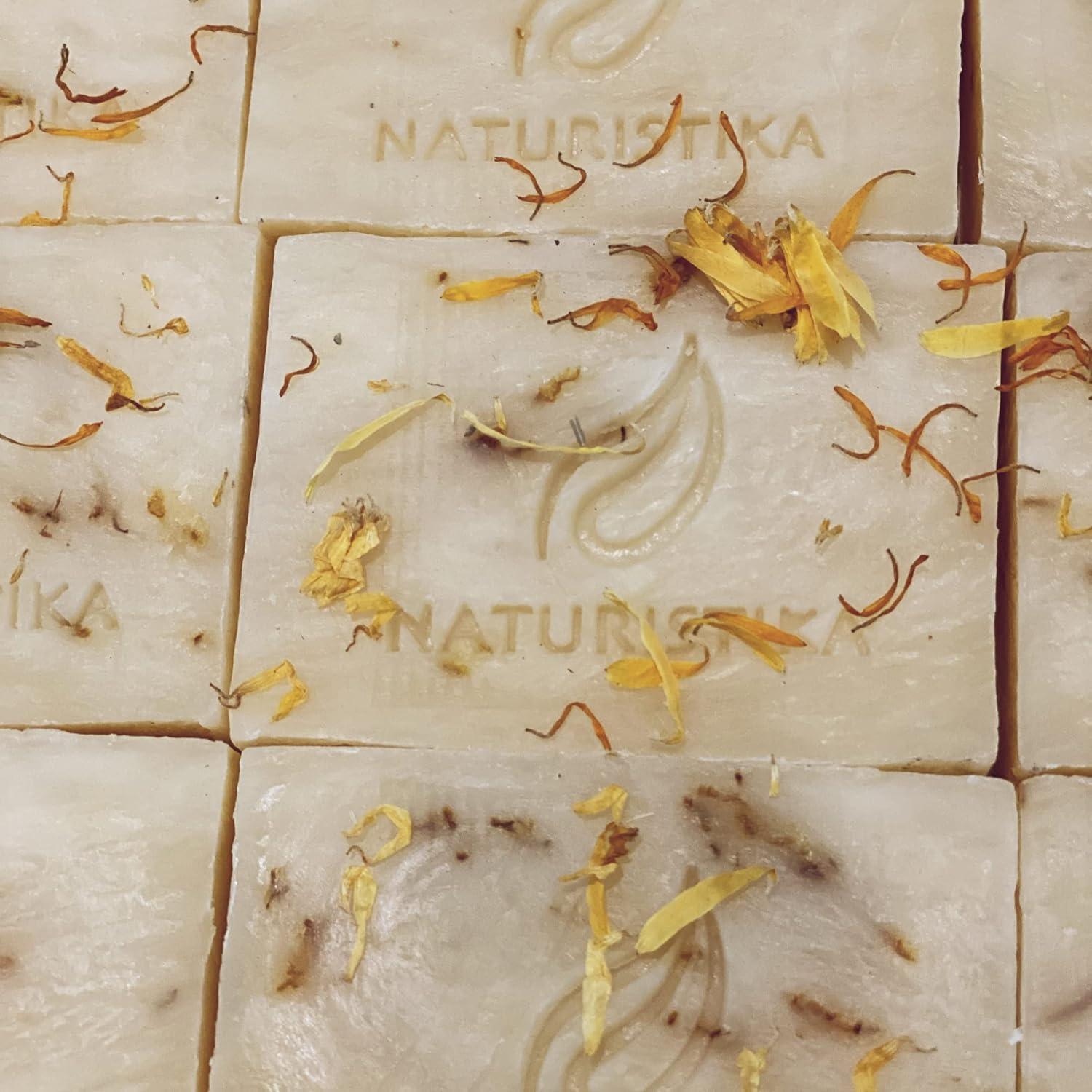 Jabón Natural de Aloe y Caléndula - Paquete de 3 Barras Veganas