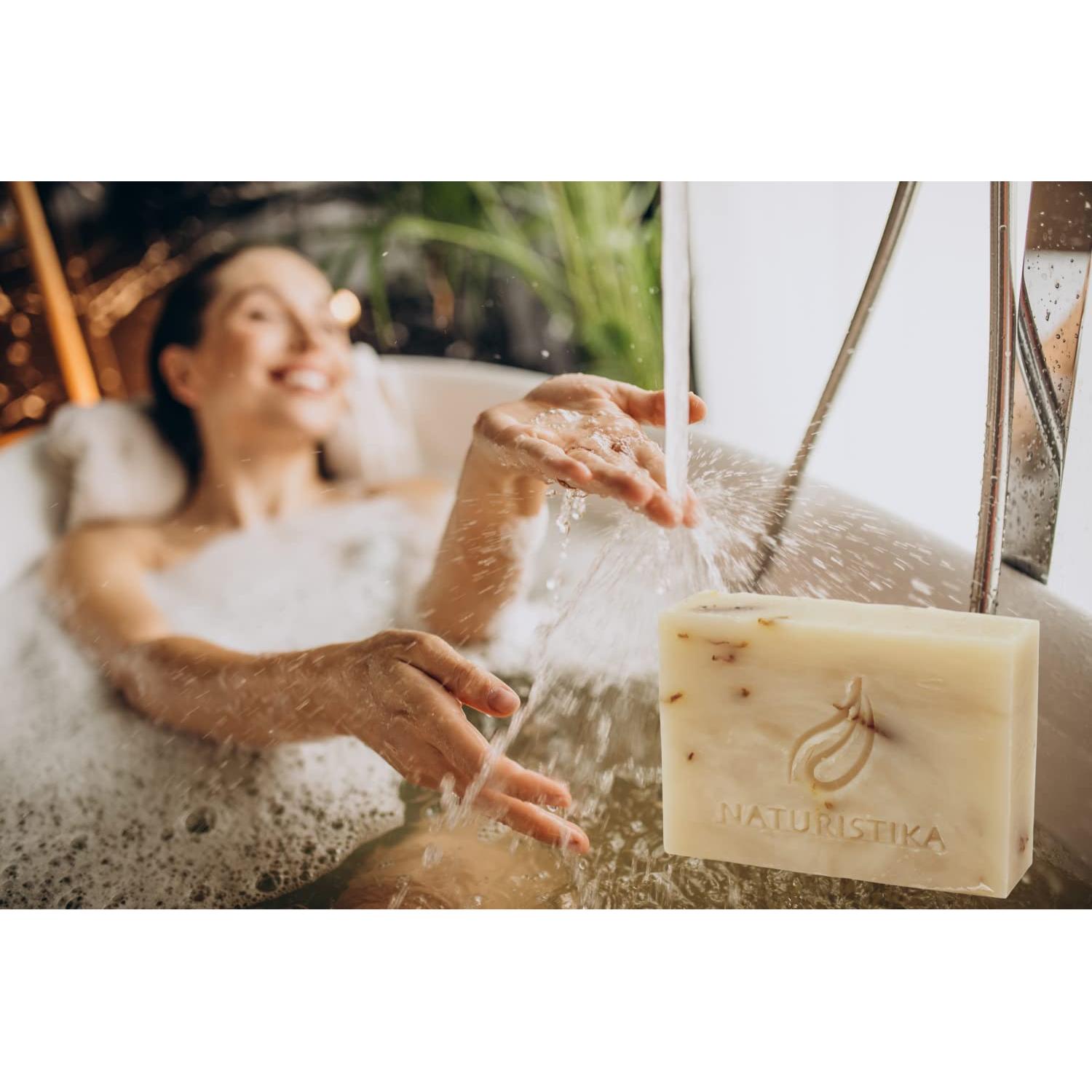 Jabón Natural de Aloe y Caléndula - Paquete de 3 Barras Veganas