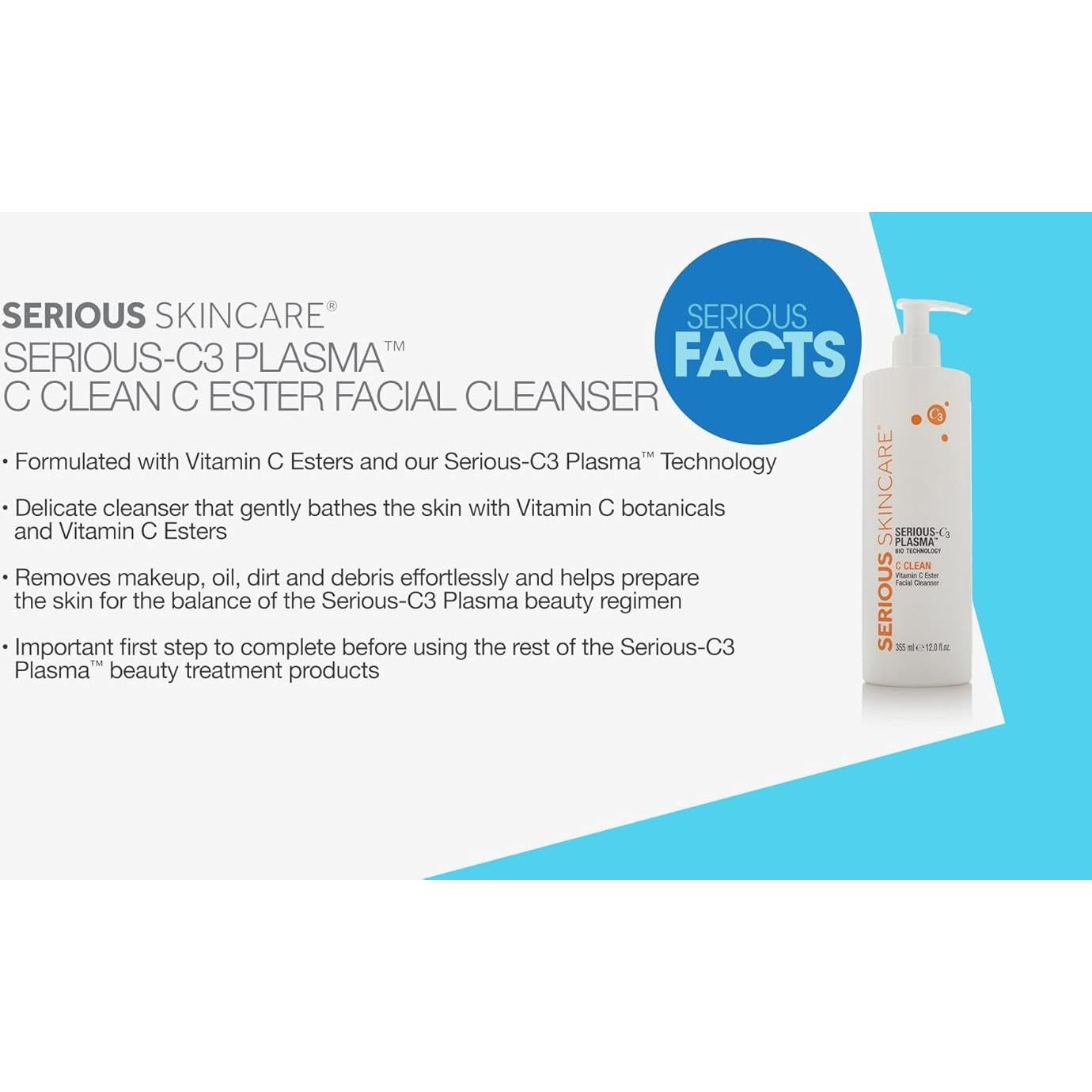 Limpiador Facial Hidratante C Limpio Serious Skincare 473 ml