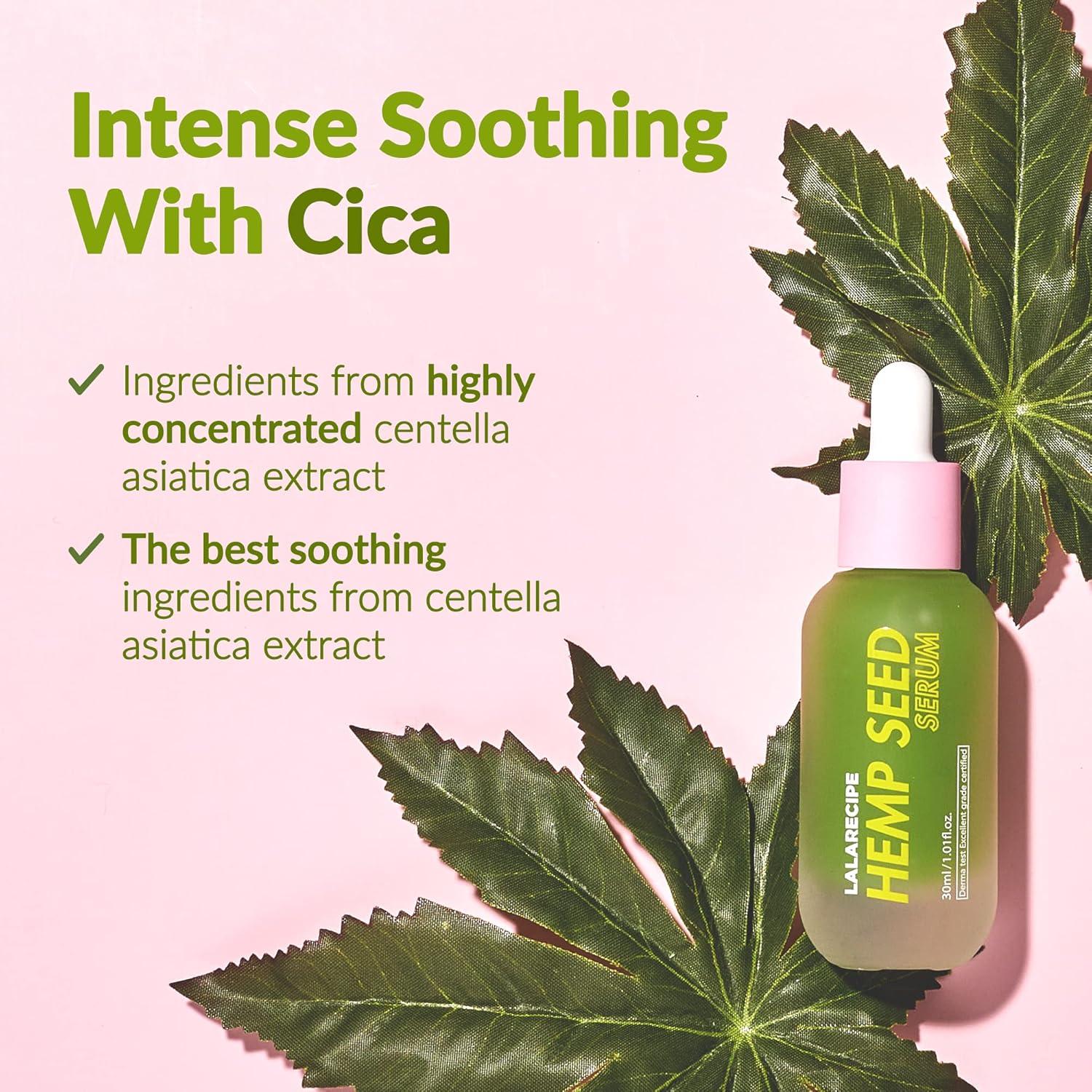 Suero Facial LALARECIPE 30ml - Hidratante Cica Semilla de Cáñamo