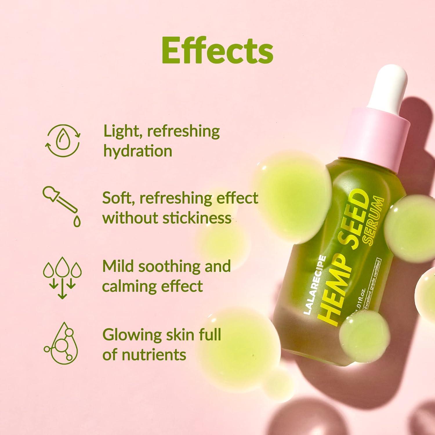 Suero Facial LALARECIPE 30ml - Hidratante Cica Semilla de Cáñamo