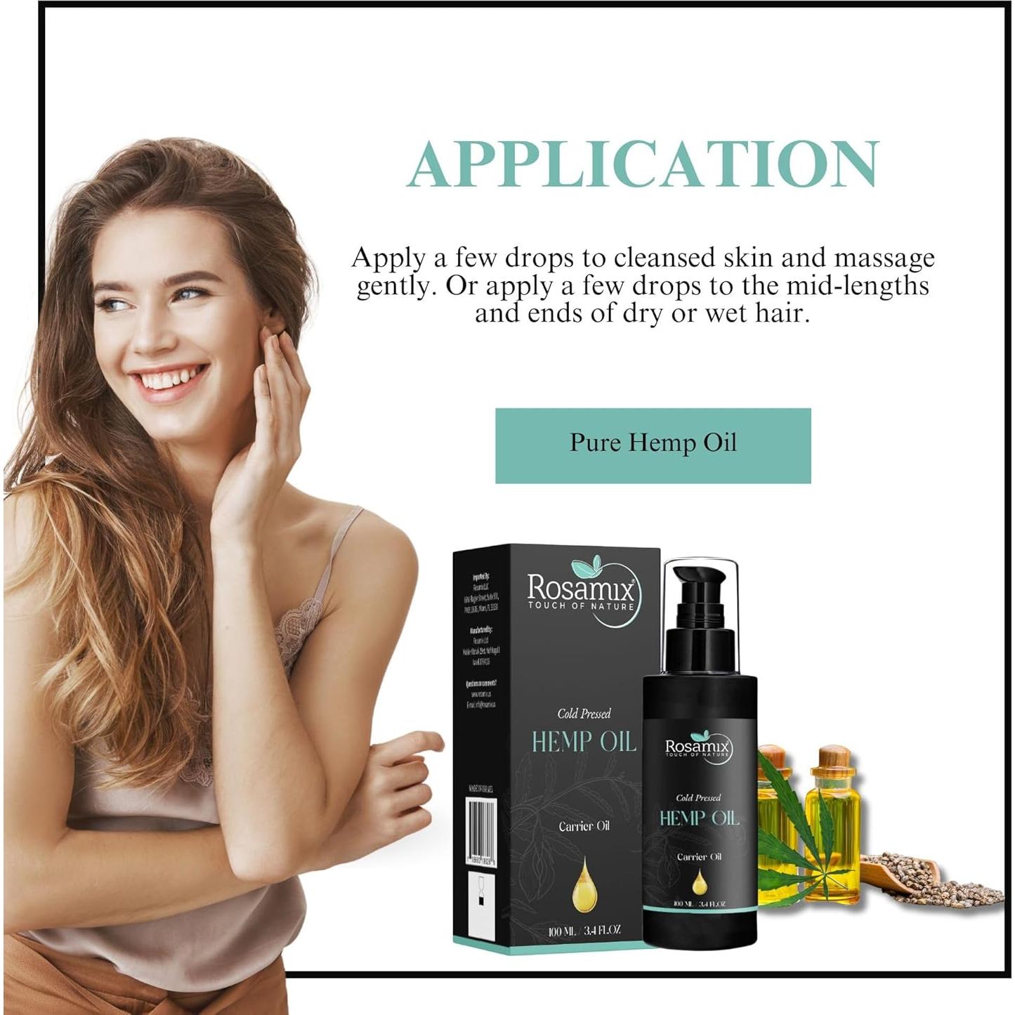 Aceite de Semilla de Cáñamo Rosamix 286g - Hidratación Piel y Cabello