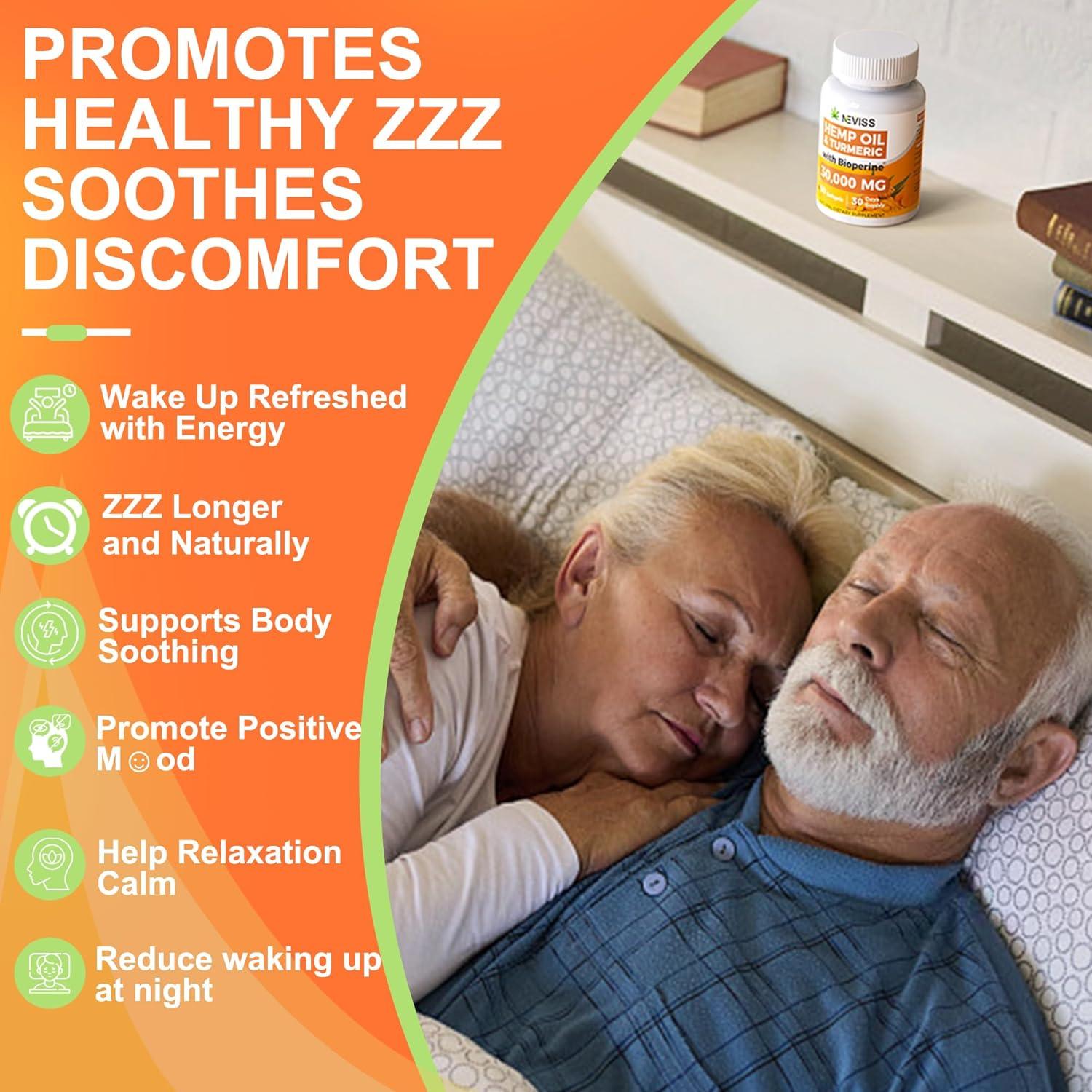 Cápsulas de Aceite de Cañamo Orgánico Neviss - 120 Gelatinas Blandas con Cúrcuma y Pimienta Negra