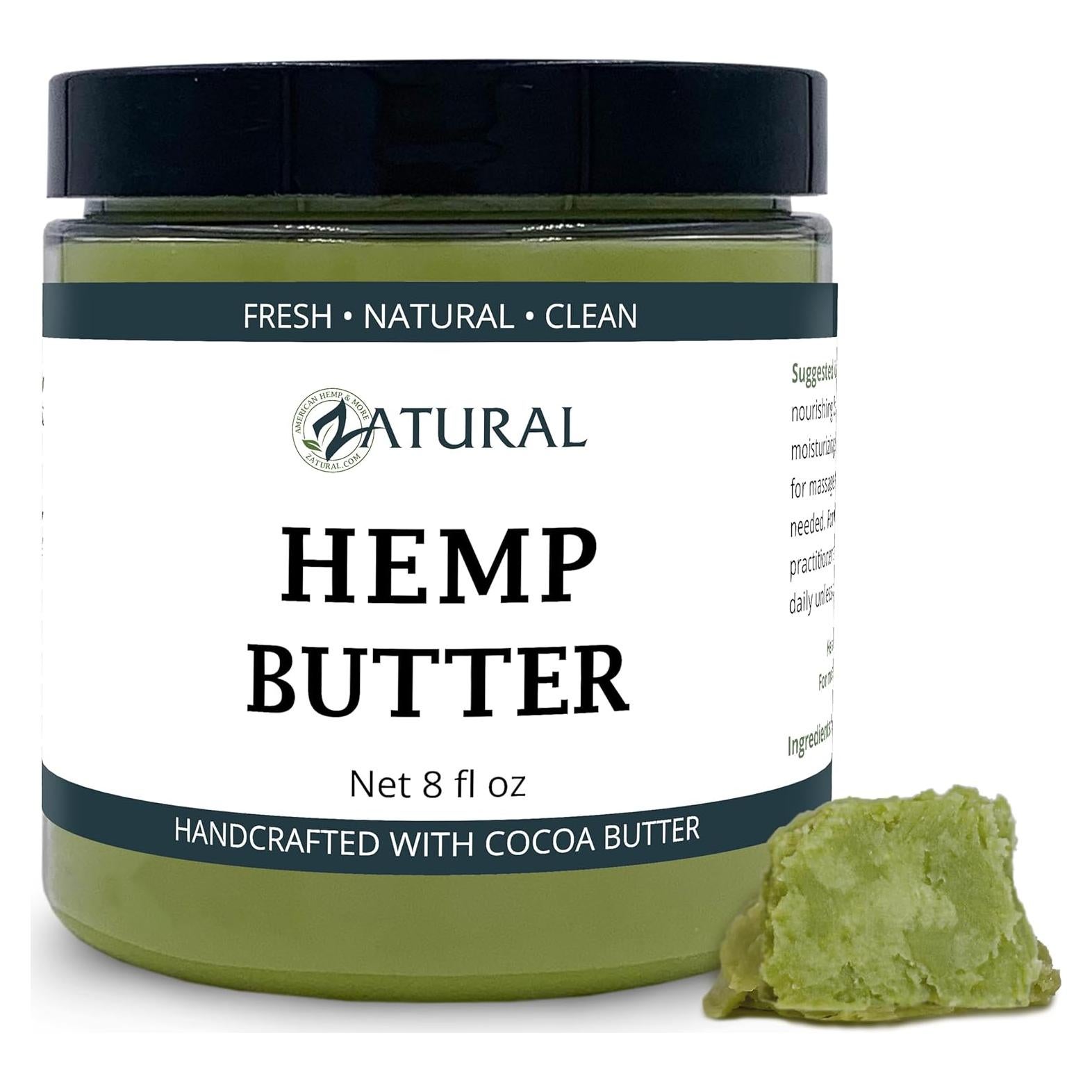 Mantequilla Corporal de Cañamo Zatural 226.8g Vegana Hidratante