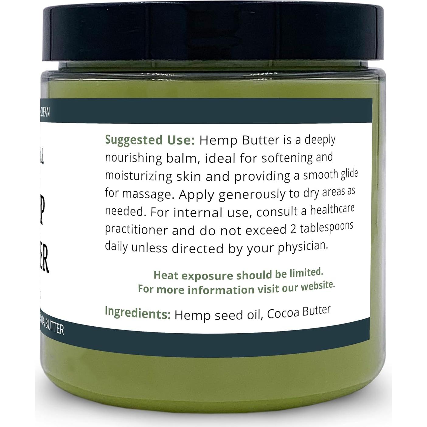 Mantequilla Corporal de Cañamo Zatural 226.8g Vegana Hidratante