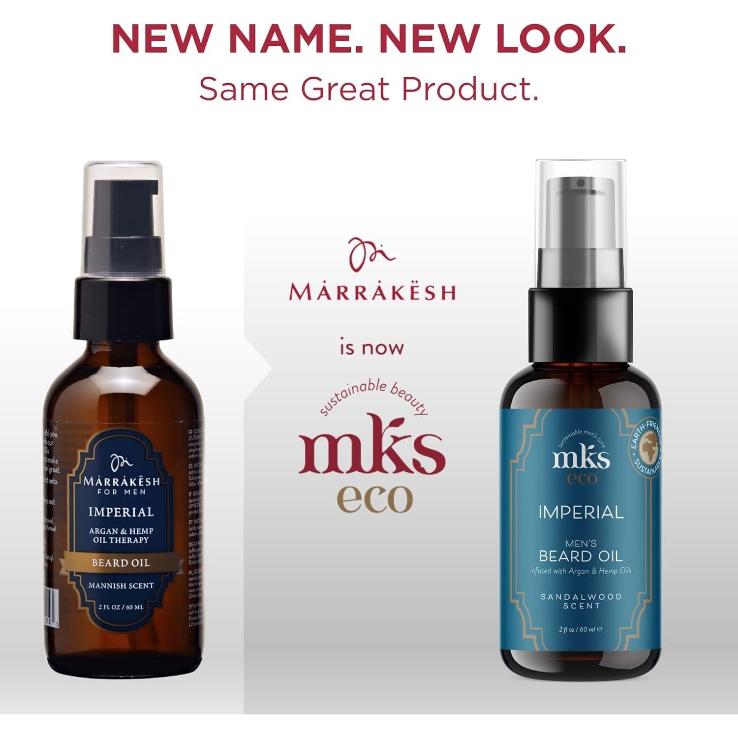 Aceite de Barba MKS Eco para Hombres 59 ml - Aroma Sándalo