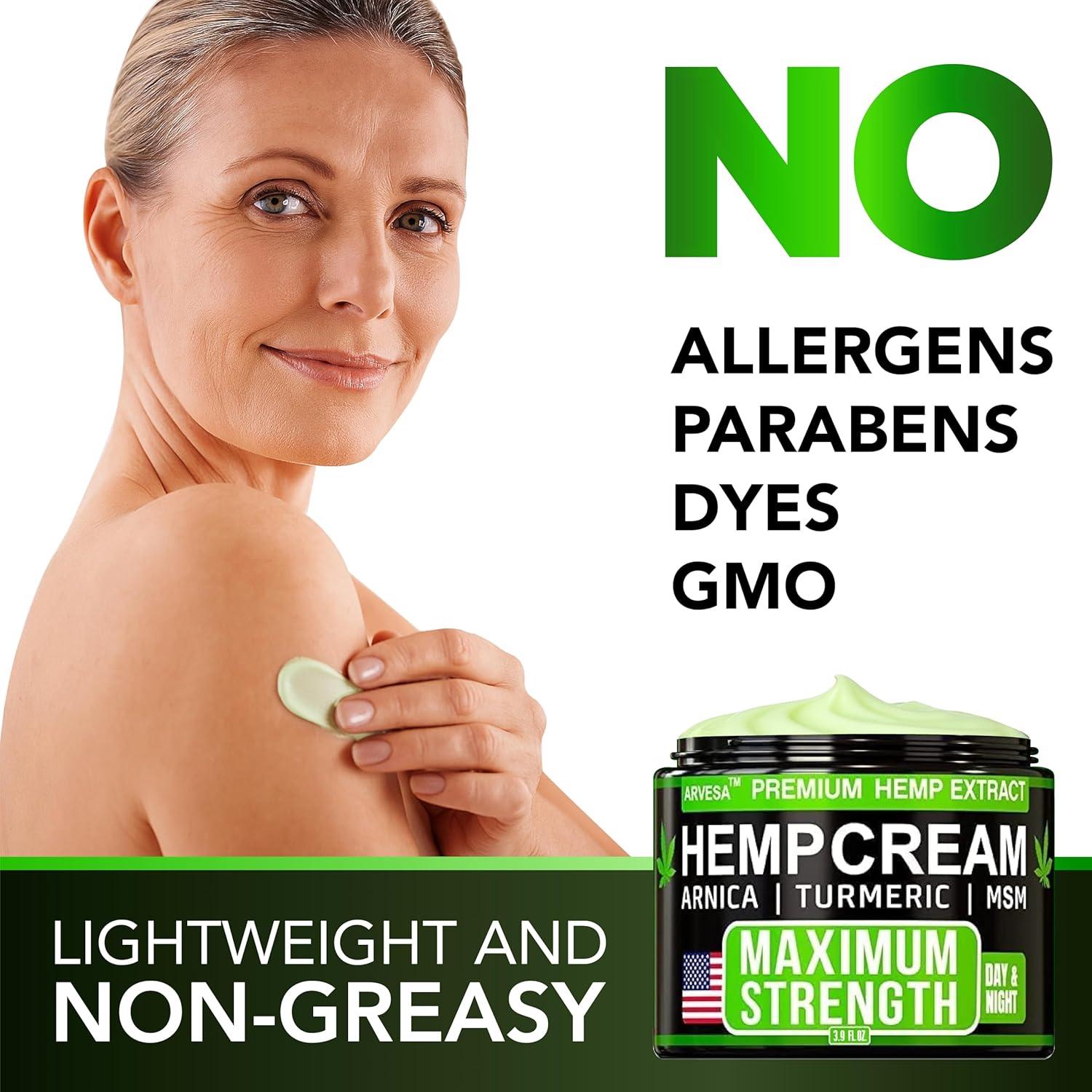 Crema de Cánamo Arvesa 113 g - Gel Rub Natural con MSM y Árnica