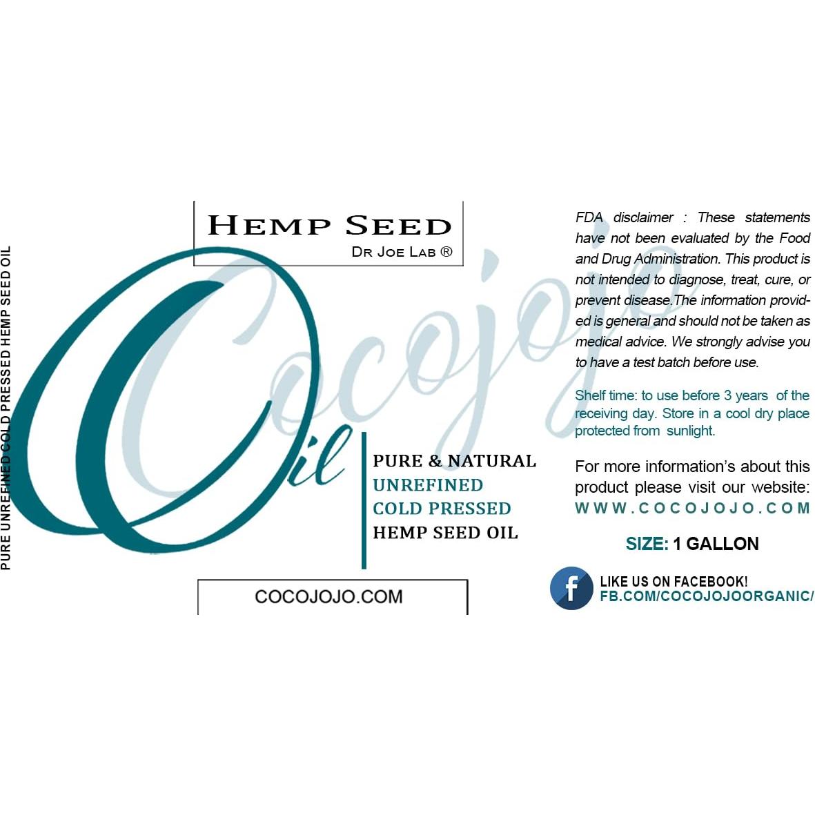 Aceite de Semilla de Cañamo Dr Joe Lab 3.78 L Puro Extra Virgen