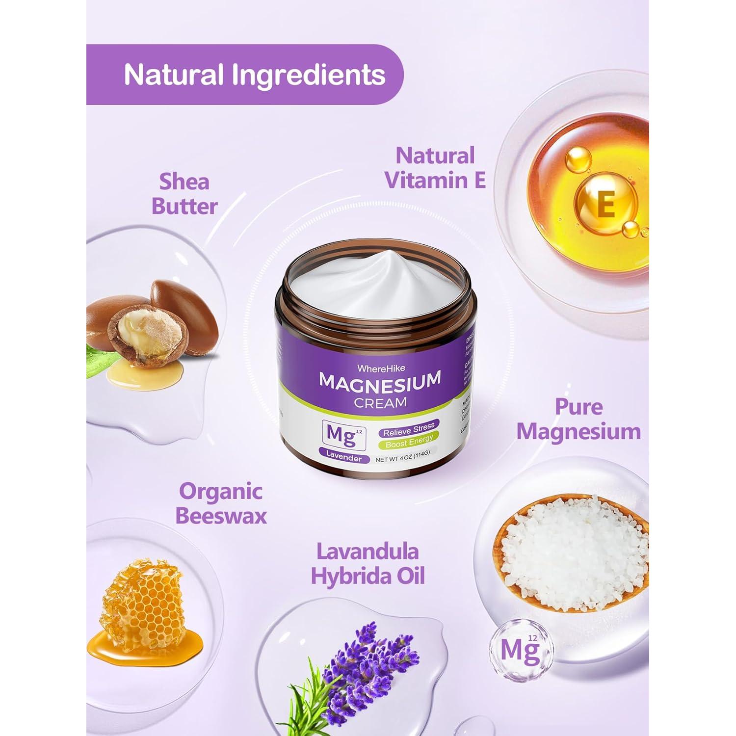 Crema de Magnesio Tóxica Natural Loci&oacute;n Nocturna Lavanda 113g
