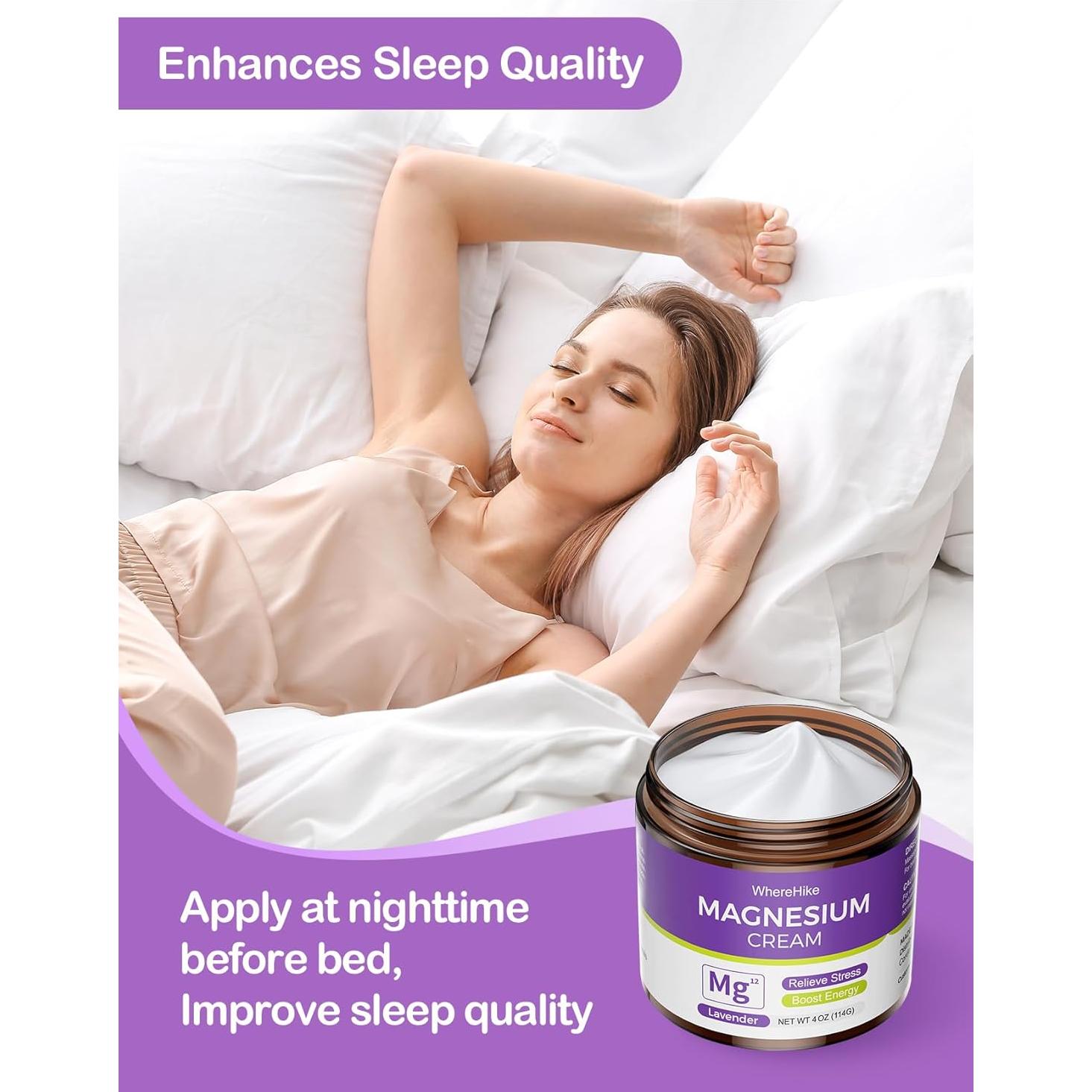 Crema de Magnesio Tóxica Natural Loci&oacute;n Nocturna Lavanda 113g