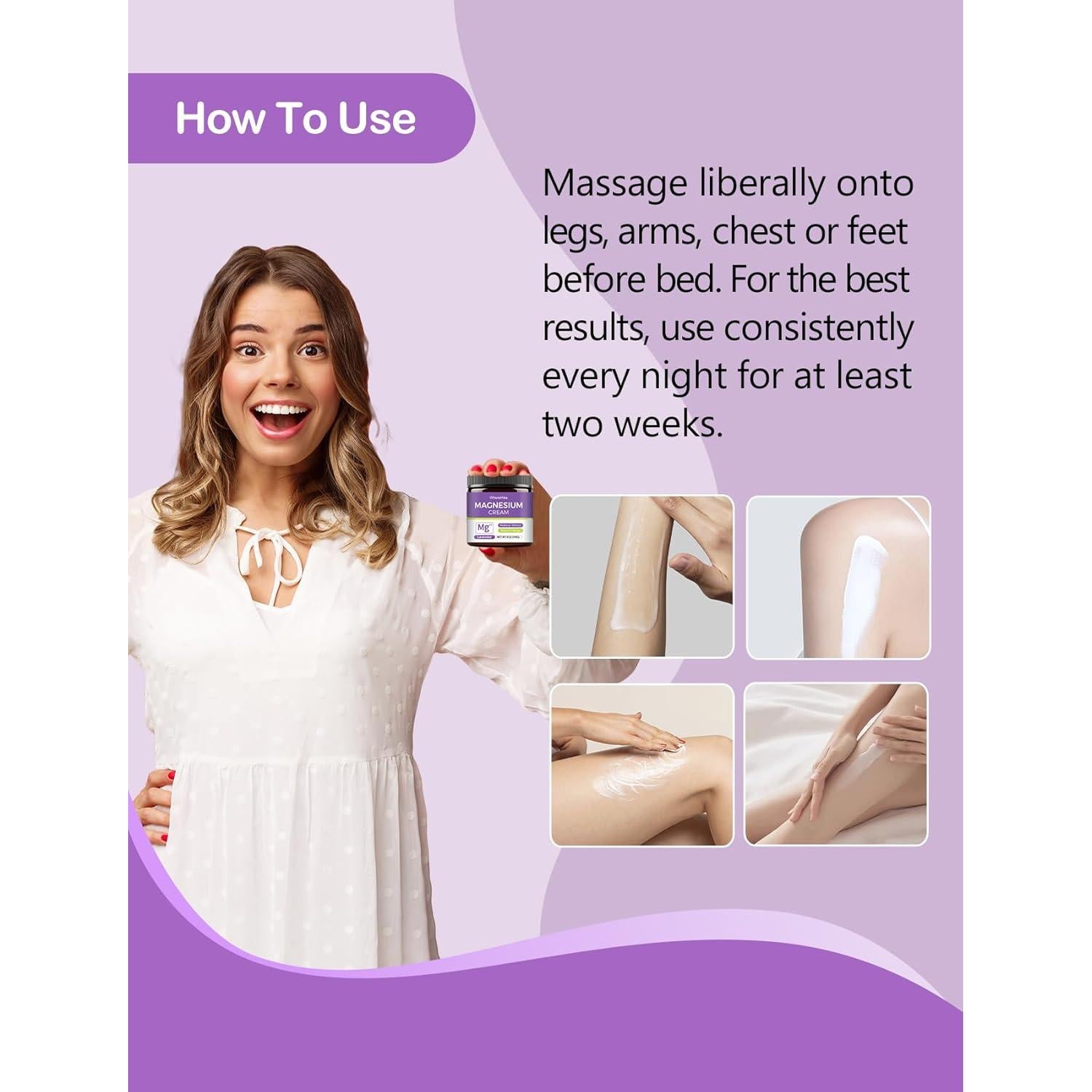 Crema de Magnesio Tóxica Natural Loci&oacute;n Nocturna Lavanda 113g