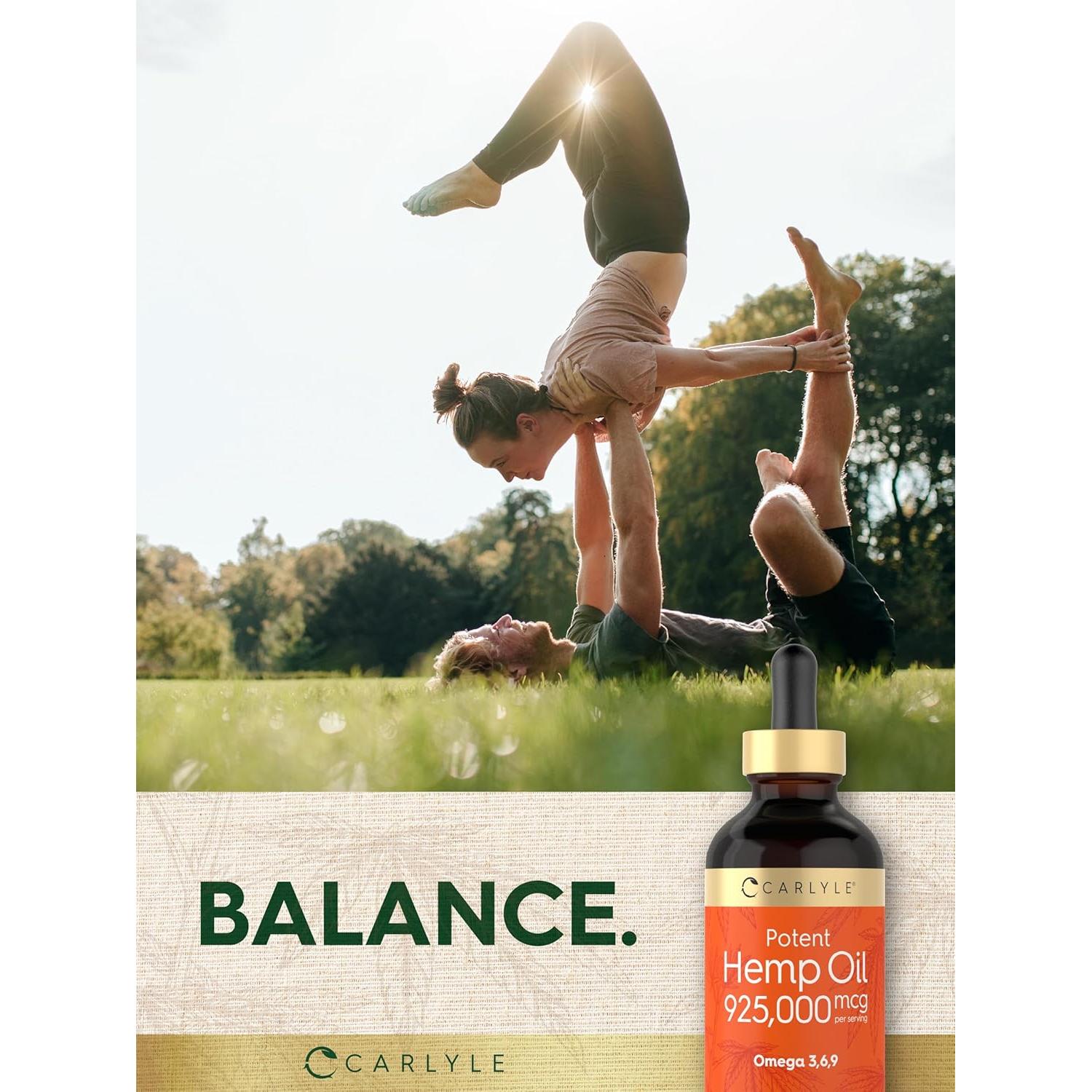 Aceite de Semilla de Cáñamo Carlyle 925 mg | Omega 3, 6, 9 | Prensado en Frío