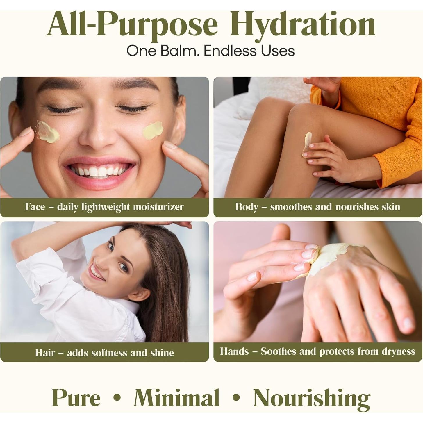 Bálsamo Hidratante Orgánico Barevale 113g - Sebo Pasto, Caléndula y Rosa