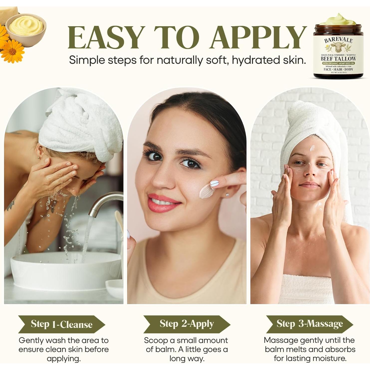 Bálsamo Hidratante Orgánico Barevale 113g - Sebo Pasto, Caléndula y Rosa