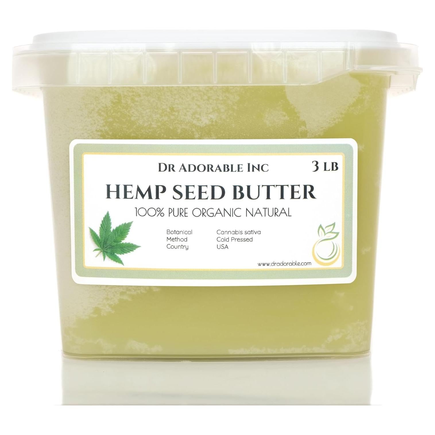 Mantequilla de Semilla de Cáñamo Dr Adorable 1.36 kg Orgánica