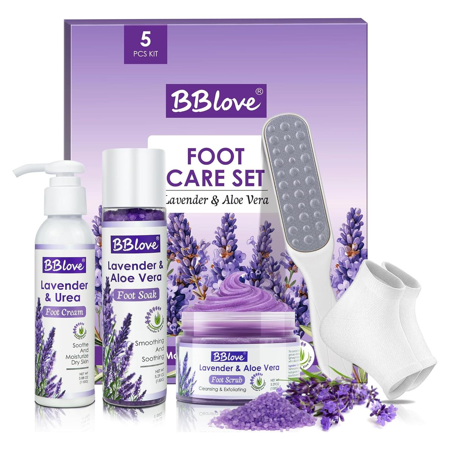 Kit de Cuidado para Pies Bblove - Spa de Lavanda 5 en 1