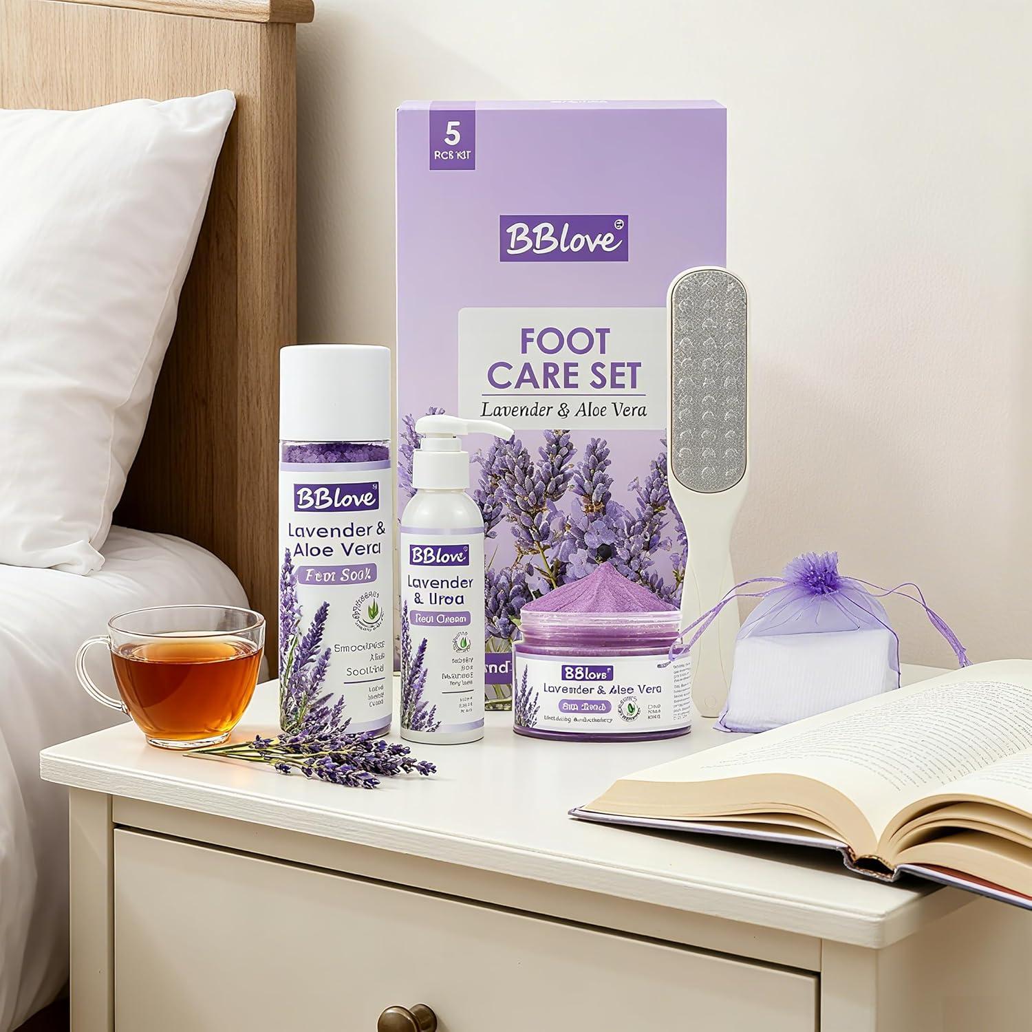 Kit de Cuidado para Pies Bblove - Spa de Lavanda 5 en 1