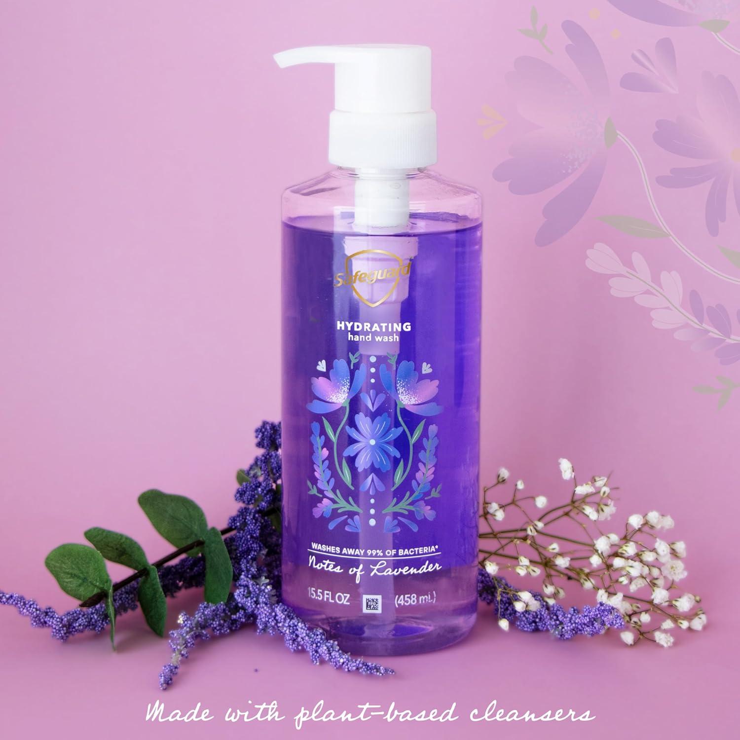 Jabón Líquido para Manos Safeguard Lavanda 4x15.5oz Hidratante